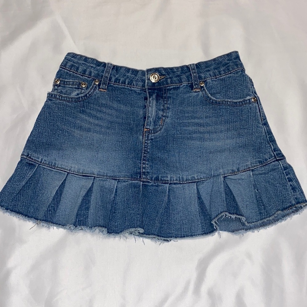 One Tuff Babe denim mini skirt. Size 1/2